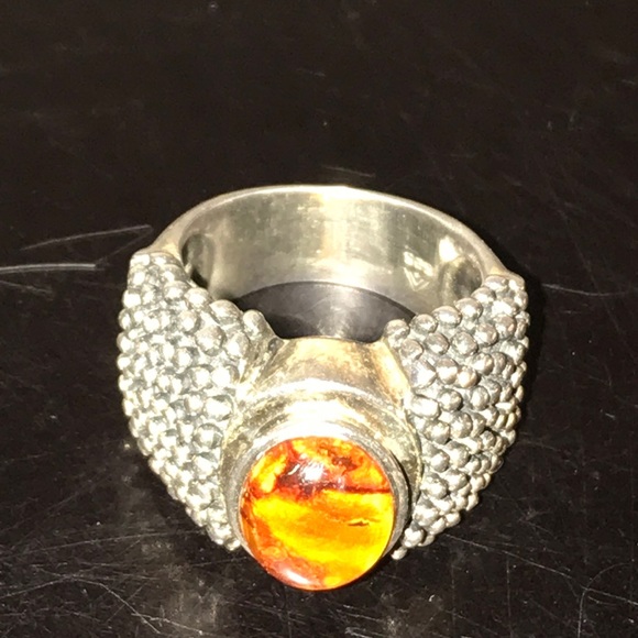 Amber ring R0893 - Picture 6 of 6